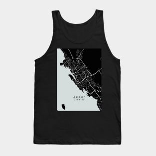 Zadar Coratia City Map dark Tank Top